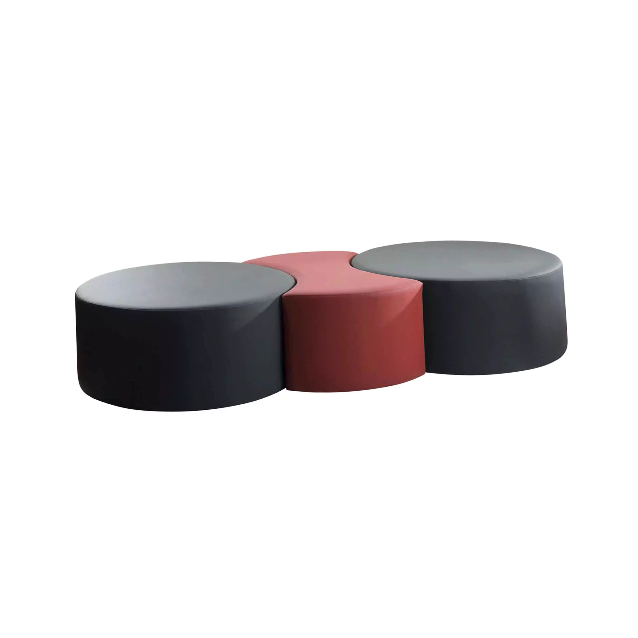 Simko Seating Product Modular Round Ottoman Trio